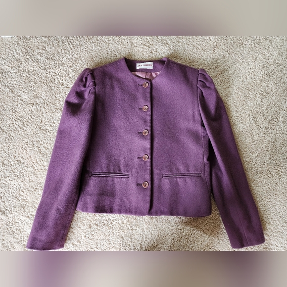 Beautiful Jack Winter purple Blazer Vintage Jacket Size Small 6 vtg Wool blend - Picture 5 of 10